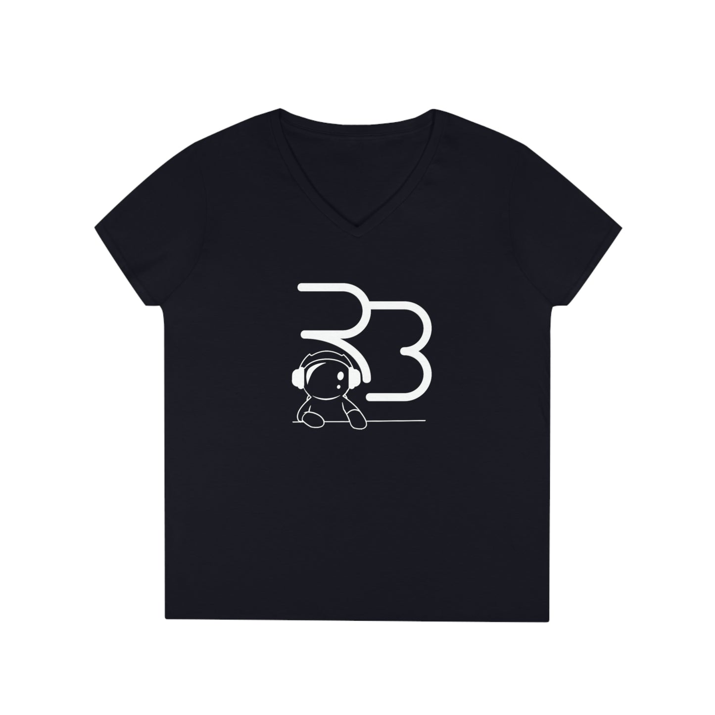 Ladies' V-Neck T-Shirt Black